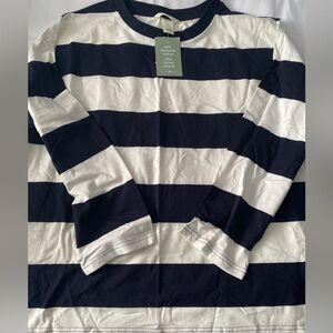 H&M Striped Cotton Long Sleeve T-Shirt NWT Size Large